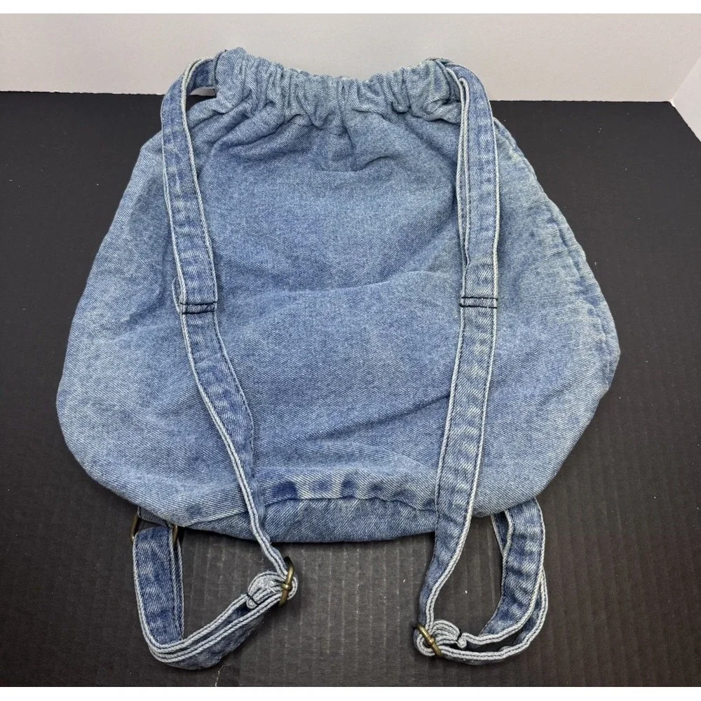 Xhilaration Y2K Jean Denim Backpack With‎ USA Flag VTG